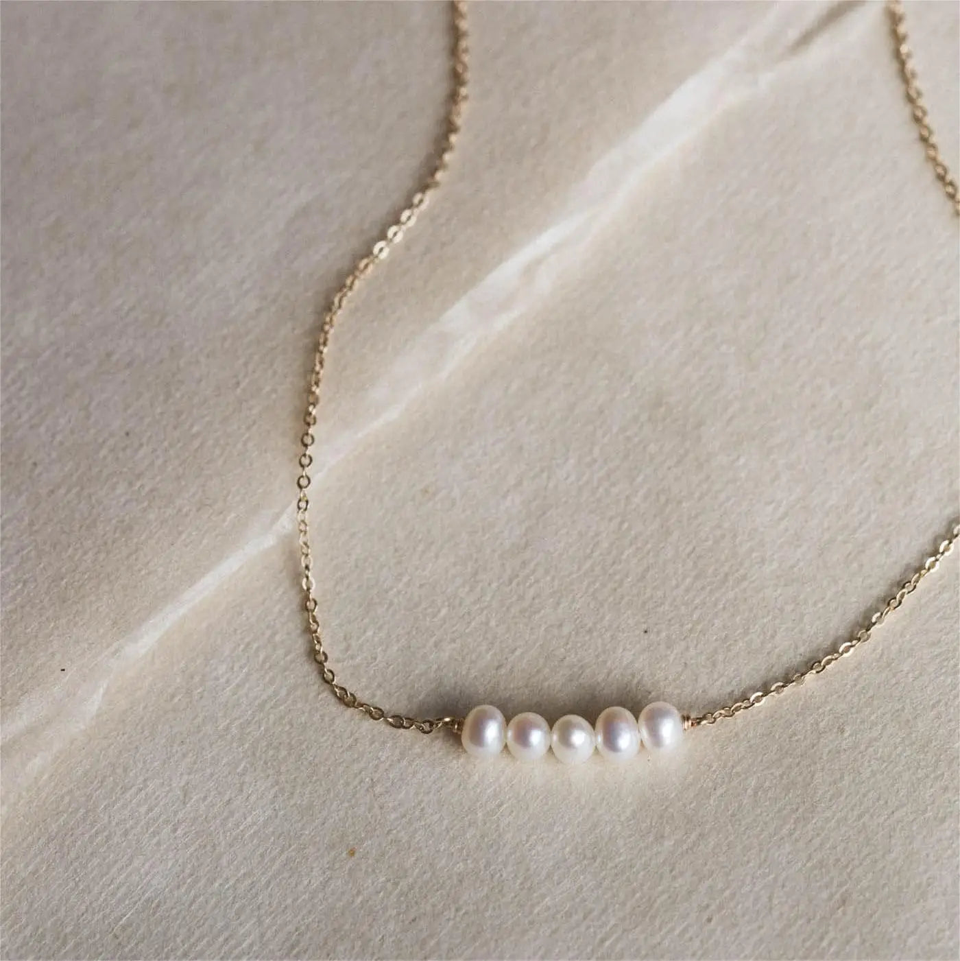 Imitation Pearls Pendant Chokers Necklace Women Gold Color Stainless Steek Necklace  Gift Wholesale dropshipping