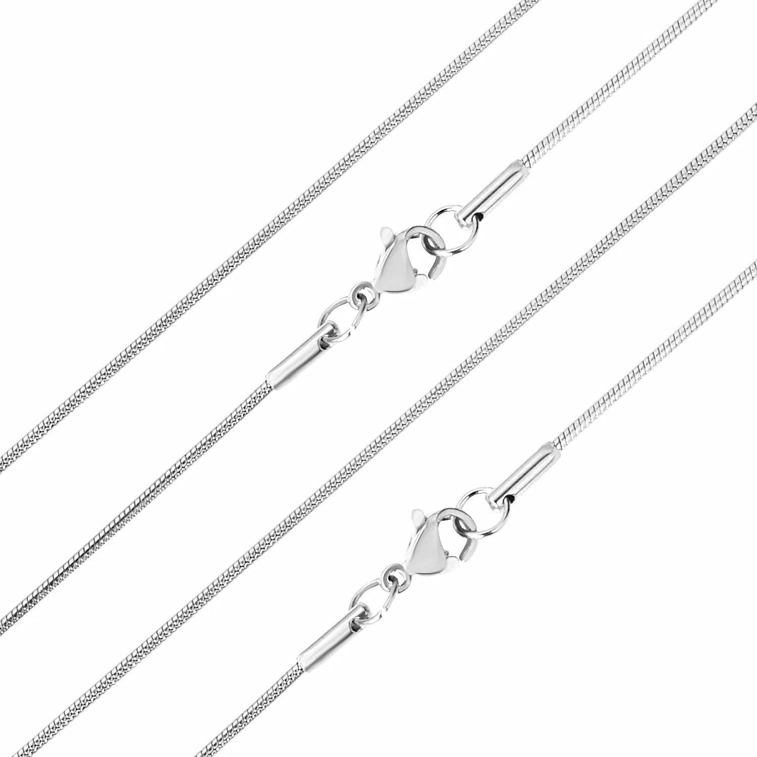 LUXUKISSKIDS Hot Classic Unisex Flat Snake Chain Choker Necklace 1pcs Women/Men Stainless Steel Solid Golden Rope Chains Collier
